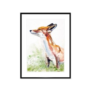 Painting Fox Abstract Watercolour